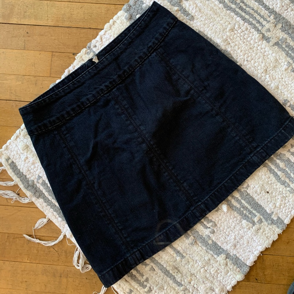 Free People Denim Mini Skirt - Black (2016)  Sz 6